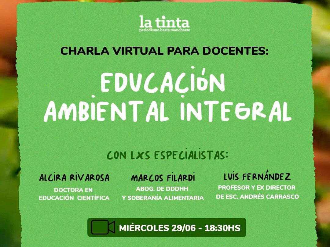 Charla virtual para docentes: EDUCACIÓN AMBIENTAL INTEGRAL