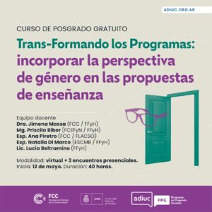 Trans-Formando Los Programas: Incorporar La Perspectiva De Género En Las Propuestas De Enseñanza